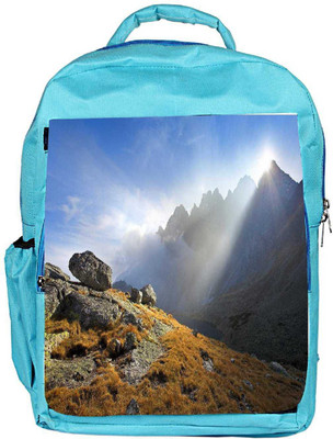 

Snoogg Eco Friendly Canvas Mountain View Designer Backpack Rucksack School Travel Unisex Casual Canvas Bag Bookbag Satchel 5 L Backpack(Blue)