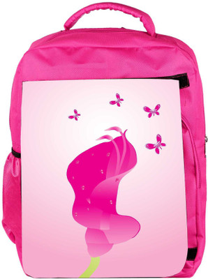 

Snoogg Eco Friendly Canvas Beautifull Background With Flower And Butterfly Design6 Backpack Rucksack School Travel Unisex Casual Canvas Bag Bookbag Satchel 5 L Backpack(Pink)