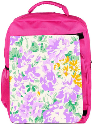 

Snoogg Eco Friendly Canvas White And Pink Floral Pattern 2482 Backpack Rucksack School Travel Unisex Casual Canvas Bag Bookbag Satchel 5 L Backpack(Pink)
