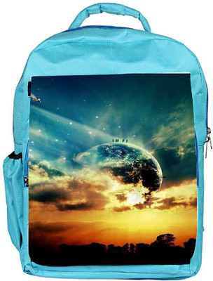 

Snoogg Eco Friendly Canvas New World Backpack Rucksack School Travel Unisex Casual Canvas Bag Bookbag Satchel 5 L Backpack(Blue)