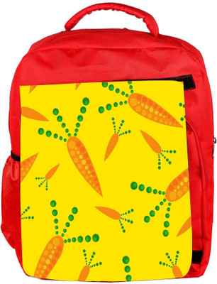 

Snoogg Eco Friendly Canvas Carrot Yellow Designer Backpack Rucksack School Travel Unisex Casual Canvas Bag Bookbag Satchel 5 L Backpack(Red)