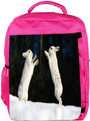 

Snoogg Eco Friendly Canvas Hiding Story Designer Backpack Rucksack School Travel Unisex Casual Canvas Bag Bookbag Satchel 5 L Backpack(Pink)