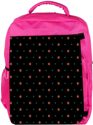 

Snoogg Eco Friendly Canvas Small Stars Black Designer Backpack Rucksack School Travel Unisex Casual Canvas Bag Bookbag Satchel 5 L Backpack(Pink)