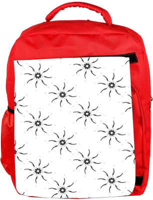

Snoogg Eco Friendly Canvas White Pattern Designer Backpack Rucksack School Travel Unisex Casual Canvas Bag Bookbag Satchel 5 L Backpack(Red)