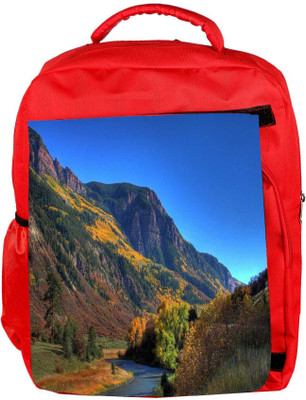 

Snoogg Eco Friendly Canvas Blossom Autumn Designer Backpack Rucksack School Travel Unisex Casual Canvas Bag Bookbag Satchel 5 L Backpack(Red)