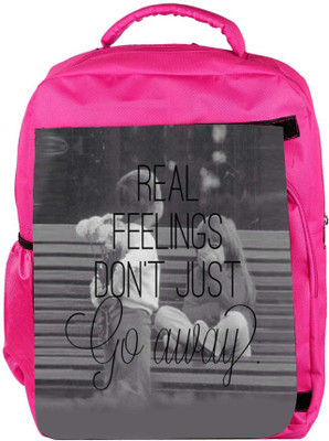 

Snoogg Eco Friendly Canvas Real Feelings Backpack Rucksack School Travel Unisex Casual Canvas Bag Bookbag Satchel 5 L Backpack(Pink)