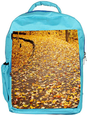 

Snoogg Eco Friendly Canvas Dried Leaves Designer Backpack Rucksack School Travel Unisex Casual Canvas Bag Bookbag Satchel 5 L Backpack(Blue)