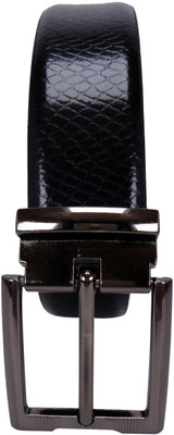 

revo Men & Women Formal Black Genuine Leather Reversible Belt