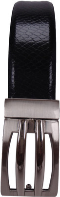 

revo Men & Women Formal Black Genuine Leather Reversible Belt