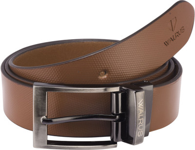 

walrus Men Casual Brown Genuine Leather Belt