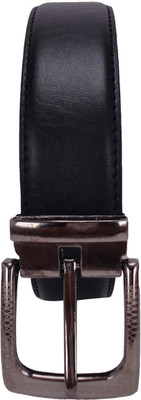 

revo Men & Women Formal Black Genuine Leather Reversible Belt