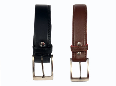 

bull-i Men Multicolor Artificial Leather Belt, Black;brown