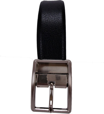 

revo Men & Women Formal Black Genuine Leather Reversible Belt