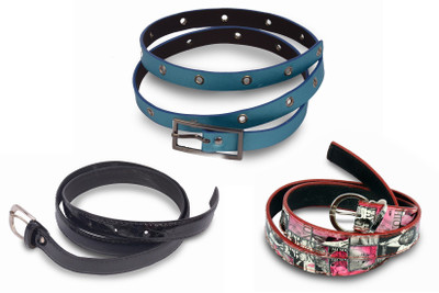 

BULL-I Girls Party Multicolor Artificial Leather Belt, Multi