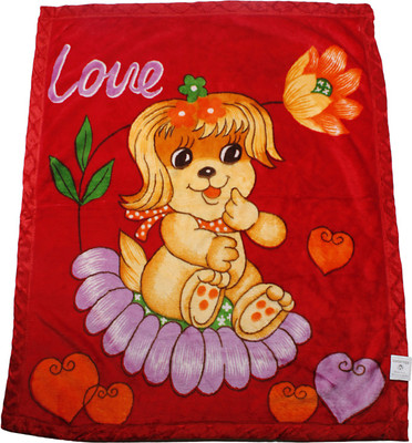 

Smilemakers Animal  AC Blanket(Microfiber, Red