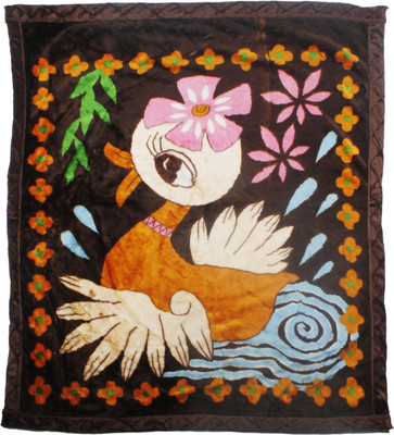 

Smilemakers Animal  AC Blanket(Microfiber, Brown