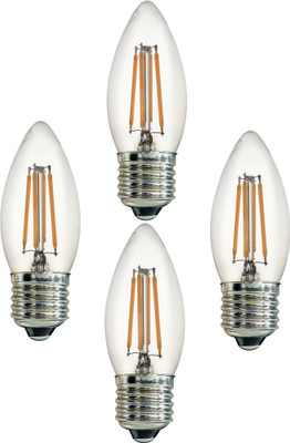 Origin 6 W Basic Candle E27 LED Bulb(Yellow, Pack of 4)