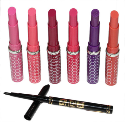 

Bigwig matte multicolor lipstick pack of 6 with kajal pencil(Set of 7)