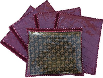

Indi Bargain Parachute Designer saree cover Set of 5(Maroon)