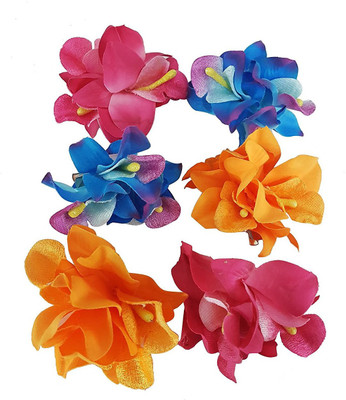 

Confidence Bright Multi - Color With Natural Flower Hair Clips - Hairs Accessories For Women Weddings (6 Pcs) Hair Pin(Multicolor)