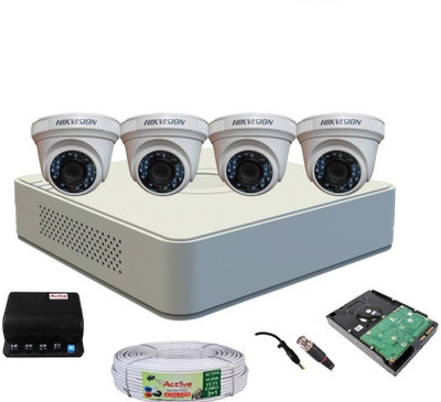 

Hik Vision DS-7A04HGHI-F1 /N 4CHANNEL DVR , DS-2CE5ACOT-IRP DOME CAMERA 4 PCS 4 Channel Home Security Camera(1 TB)
