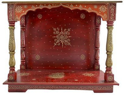 

Artlivo Orange - Red EMBOSSED Tapered Temple Wooden Home Temple(Height: 40 cm)