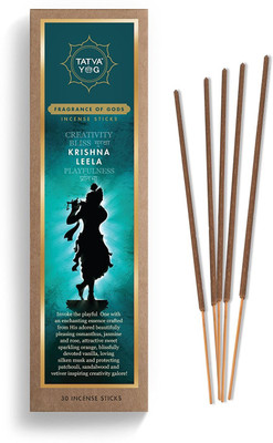 

Tatva Yog Wooden Krishna Leela jasmine and rose Agarbattis(30 Units)