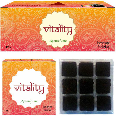 

Aromafume Vitality Incense Bricks Celebration Pack ( 12 Units Of 9 Pcs Each) Fresh Agarbattis(108 Units)