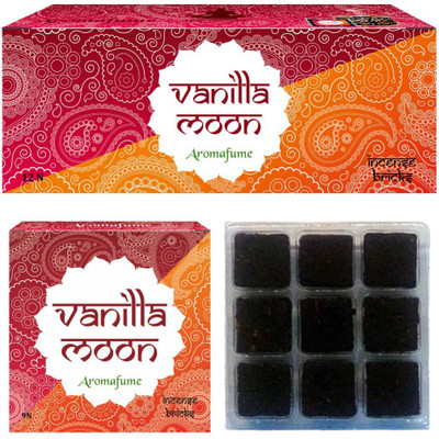 

Aromafume Vanilla Moon Incense Bricks Celebration Pack ( 12 Units Of 9 Pcs Each) Fresh Agarbattis(108 Units)