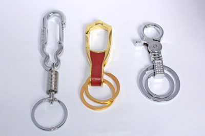 

SDS Combo of 3 Premium Metallic Key Rings Chains For Bike, Car ( 1 Golden and 2 Silver Colour) Key Chain