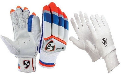 

SG combo Of two ,one Pair of 'League' (Traditional) batting Gloves and one Pair of 'Club' Inner Gloves (Youth) (Color On Availability)- Cricket Kit