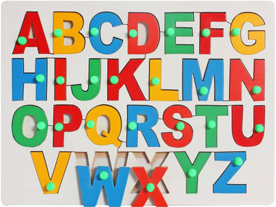 

Variety Gift Centre Wooden English Alphabet Uppercase With Knob(Multicolor)