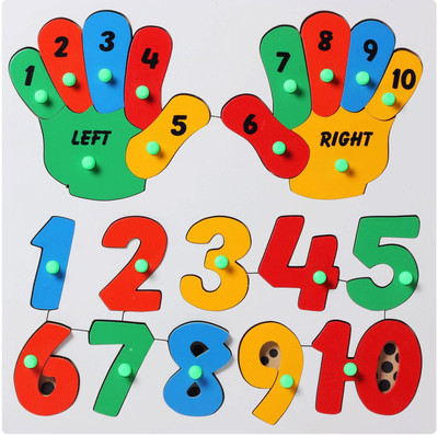 

Variety Gift Centre Hand Counting wooden Puzzle Board(Multicolor)
