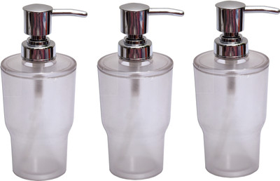 

SSS - Oval Soap Dispenser Set Of 3 Pcs 500 ml Conditioner, Soap, Shampoo Dispenser(Clear)