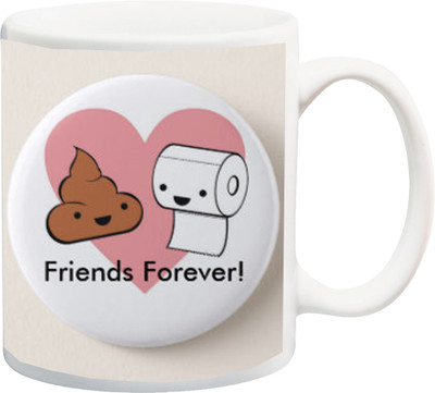 

Stylotrendz Friends Forev Ceramic Mug(325 ml), White