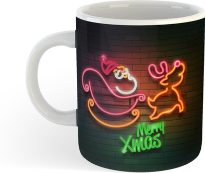 

99DESIGNPRINT Merry Xmas Ceramic Mug(350 ml), White
