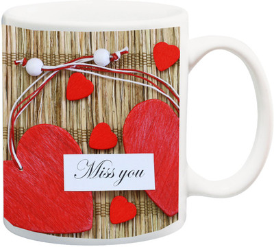 

Stylotrendz Miss You Amazing Beautiful Print Coffee Ceramic Mug(325 ml), White