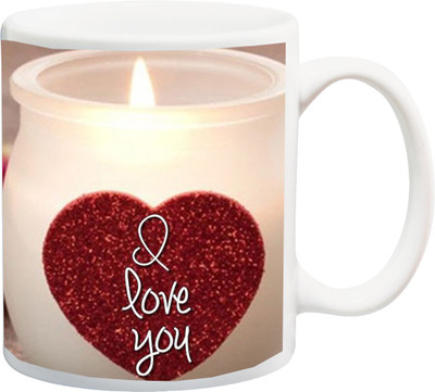 

Stylotrendz I Love you you are the light of my life printed Ceramic Mug(325 ml), White