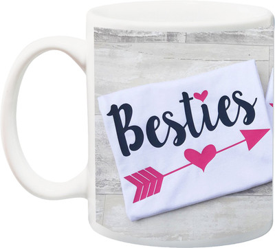 

Stylotrendz Besties perfect gift for Best Friend Coffee Ceramic Mug(325 ml), White