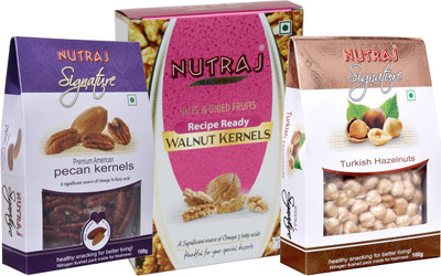 

Nutraj Dry Fruits Super Saver Pack 450 Gm Walnuts, Pecans, Hazelnuts(520 g, Pouch)