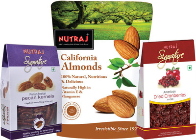 

Nutraj Dry Fruits Super Saver Pack 450 Gm Almonds, Pecans, Cranberries(450 g, Pouch)