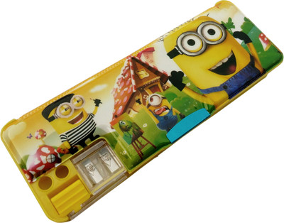 

Ashmaadi Pencil box Magnetic lock with dual sharpener Art Plastic Pencil Box(Set of 1, Multicolor)