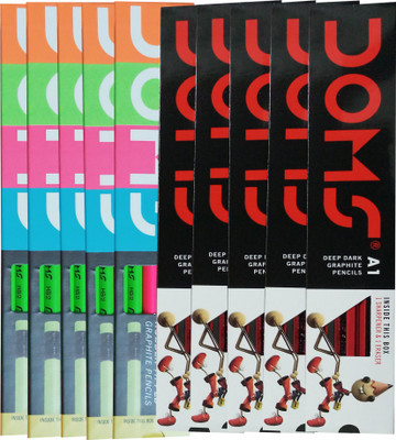 DOMS Neon and A1 Pencil(Set of 10, Multicolor)