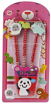 

Parteet New Pencils with Erasers Pencil(Set of 1, Multicolor)