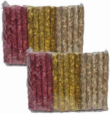

SAWAY Raw Hide Munchy Stick Mix 900g Chicken, Beef Dog Chew(900 g, Pack of 2)