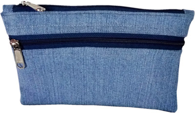 

auk Women's Denim Sober Spongy Money Purse Coin Purse(Blue)