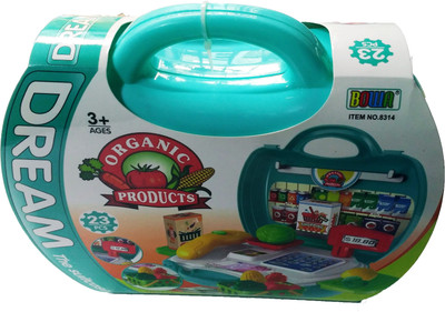 

HEER 23Pcs Dream Super Market Organic Product Set With Suitcase Toy (HCCD ENTERPRISE)