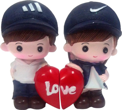 

FABZONE Valentine Romantic Love couple Statue - Handicraft Decorative Home Interior & Table Décor Figurine / Marriage Wedding Anniversary Antique Gift item Decorative Showpiece - 11 cm(Polyresin, Multicolor)