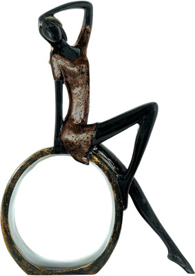 

Grazzo Pretty Lady Brown Carved Decorative Showpiece - 28.5 cm(Polyresin, Brown)
