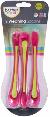 

BrotherMax Heat Sensitive Weaning Spoon pink/Green(Pink, Green)